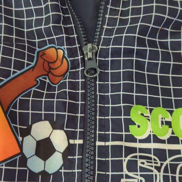 Scooby Doo vintage boys soccer lightweight jacket size 8/10 - Picture 5 of 5